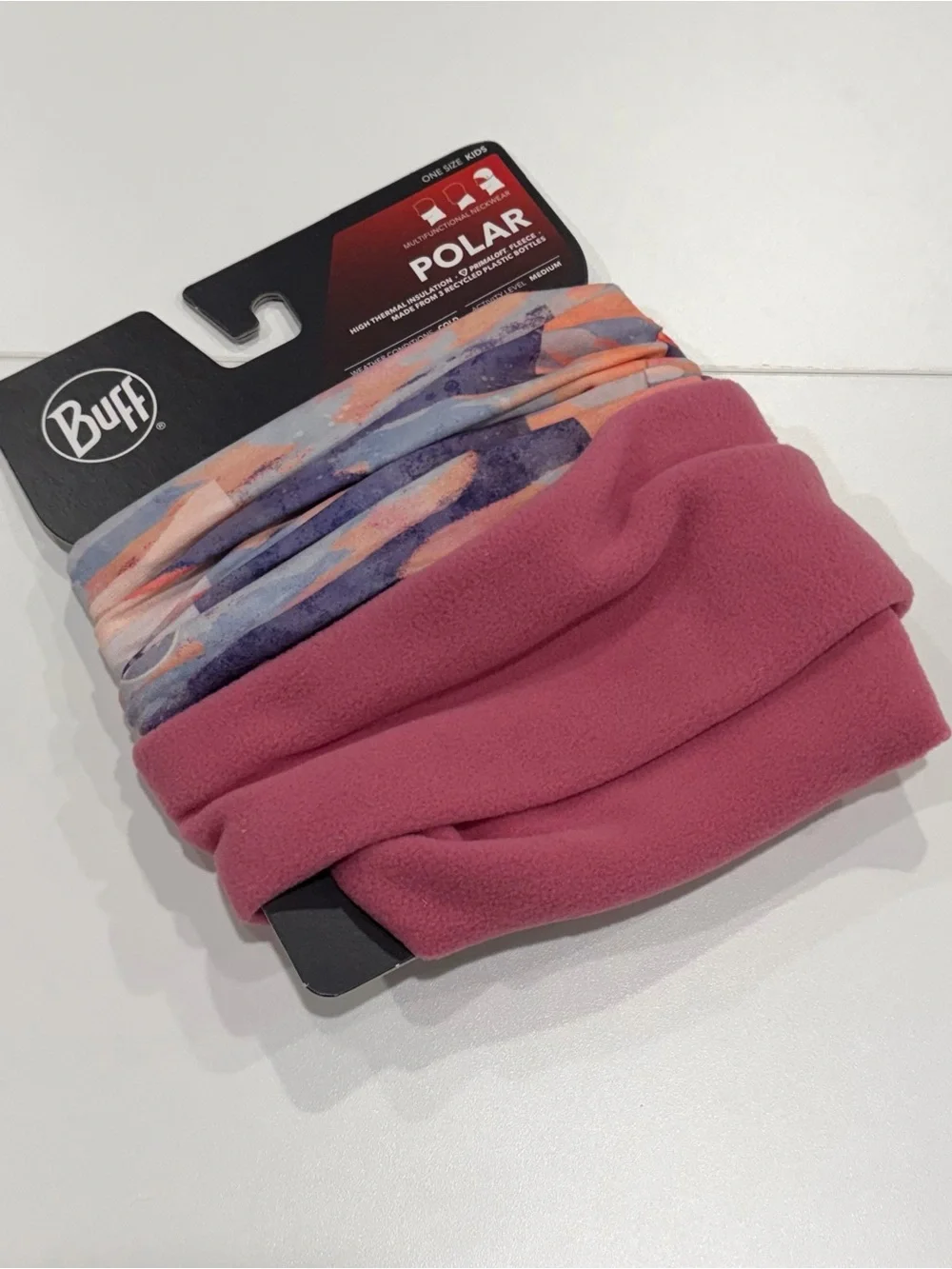 Buff Polar Tube Kids Pink NWT Ski Snowboard Fleece Neck Warmer Balaclava Hat